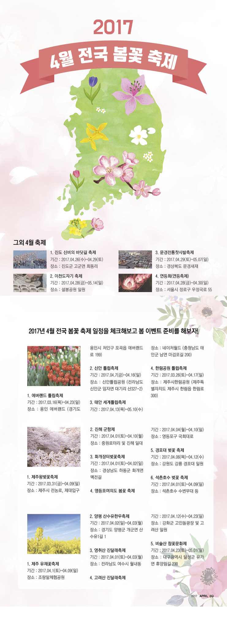 2017년 4월 전국 봄꽃 축제